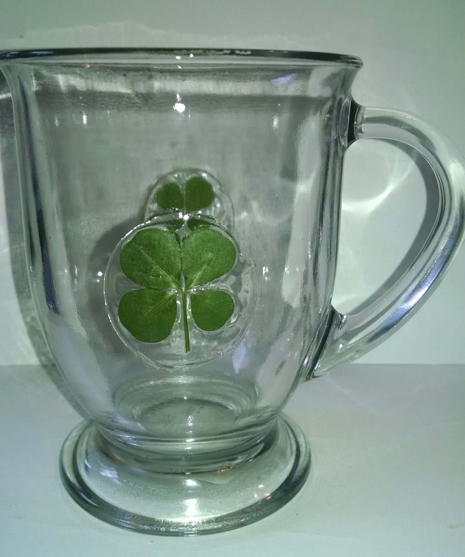 Four leaf clover coffee cup